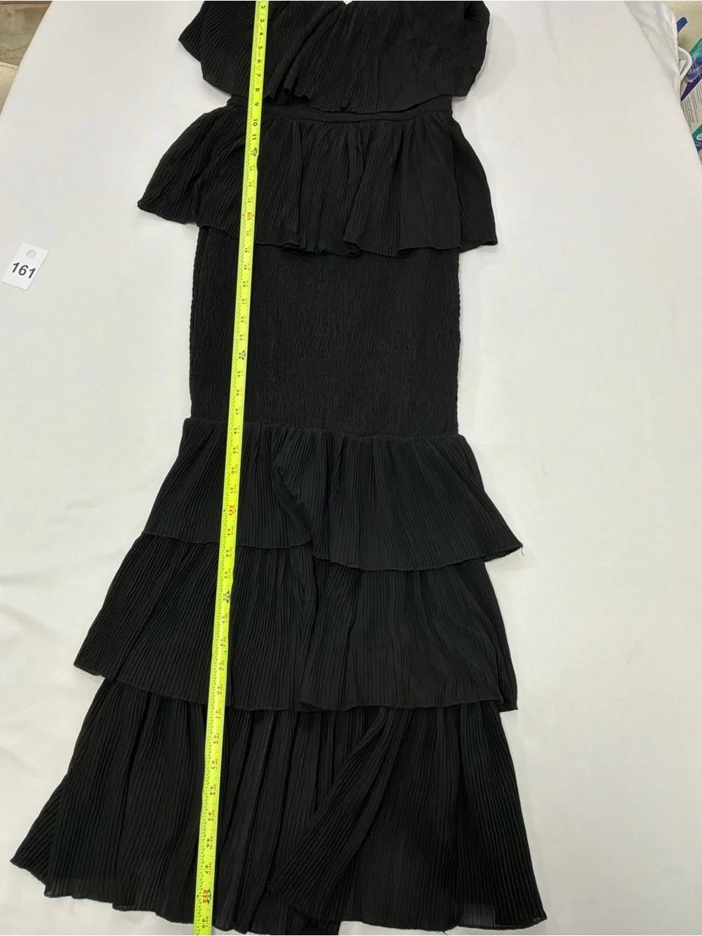 Elegant Black One-Shoulder Tiered Ruffle Dress